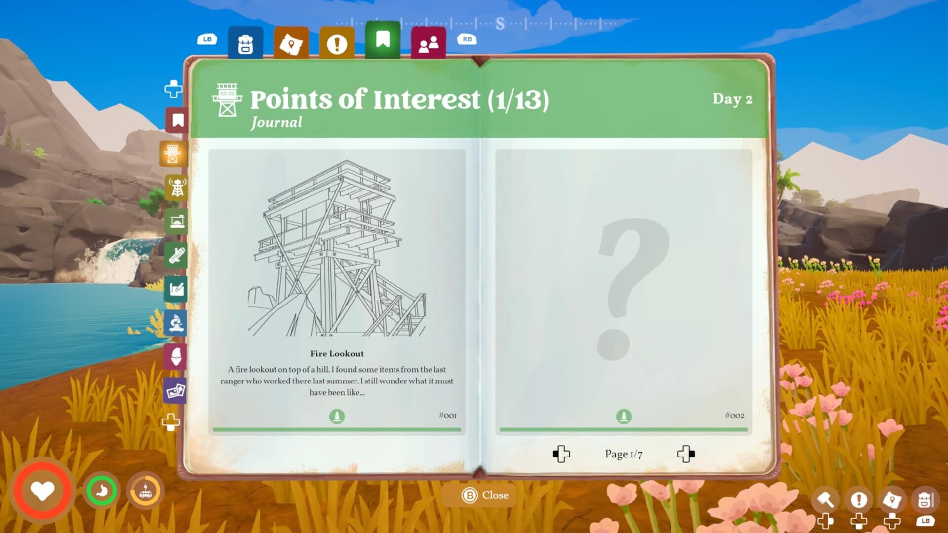 Outbound blueprint screen with building plans and unlock details