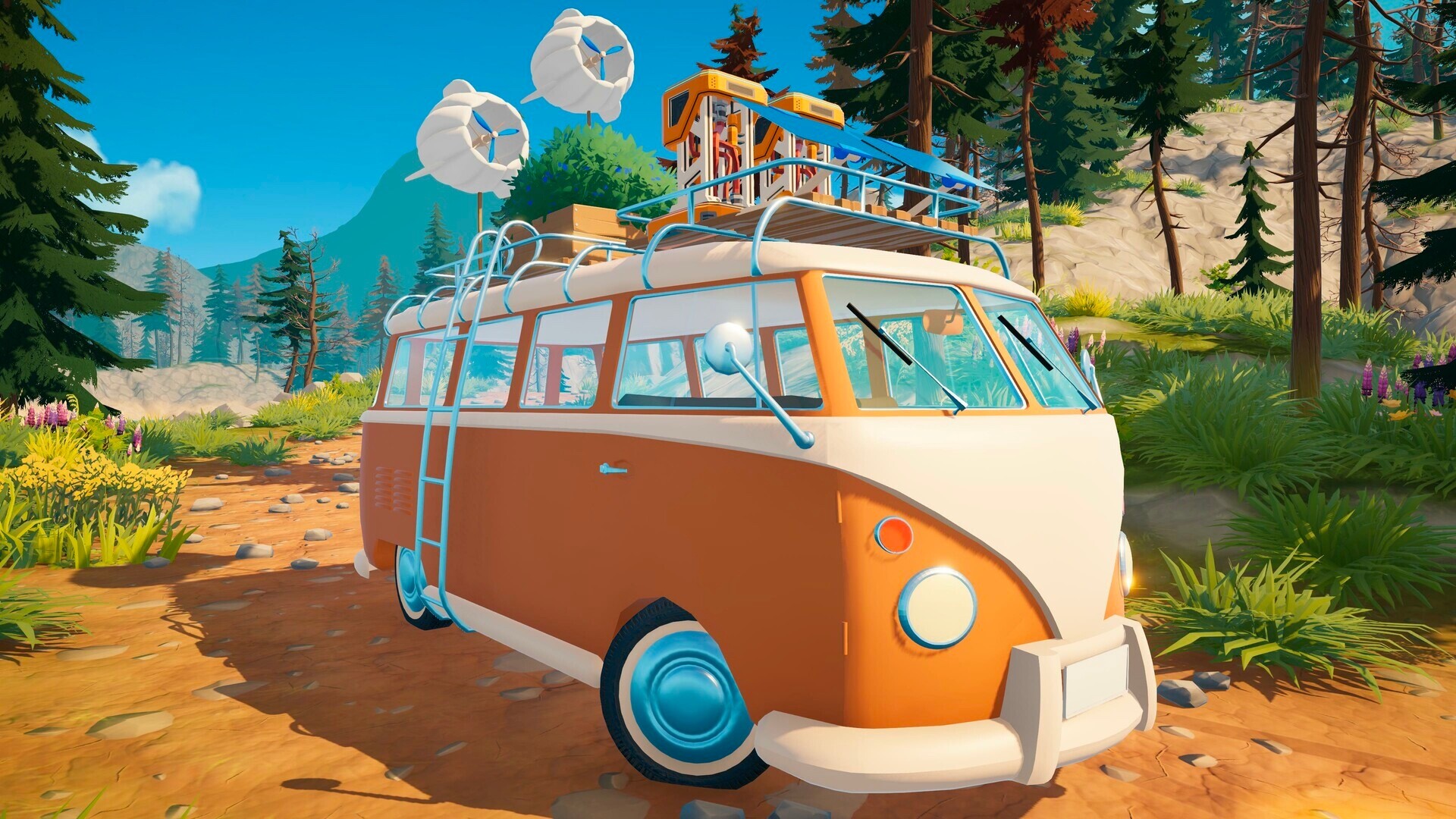 Outbound upgraded van with rooftop equipment